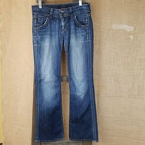 Hudson women's 28 signature bootcut elm blue denim